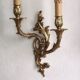 Pair of bronze double wall lights