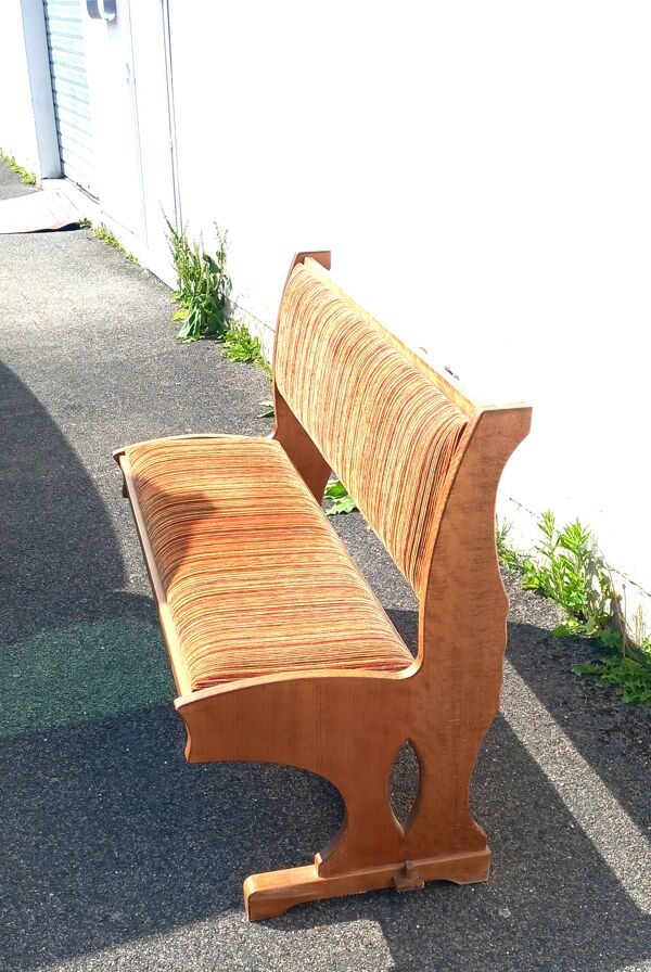 banquette coffre vintage en hêtre