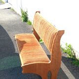 vintage beech storage bench