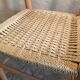 Pair of vintage chairs 1960-80's in beech braided rope