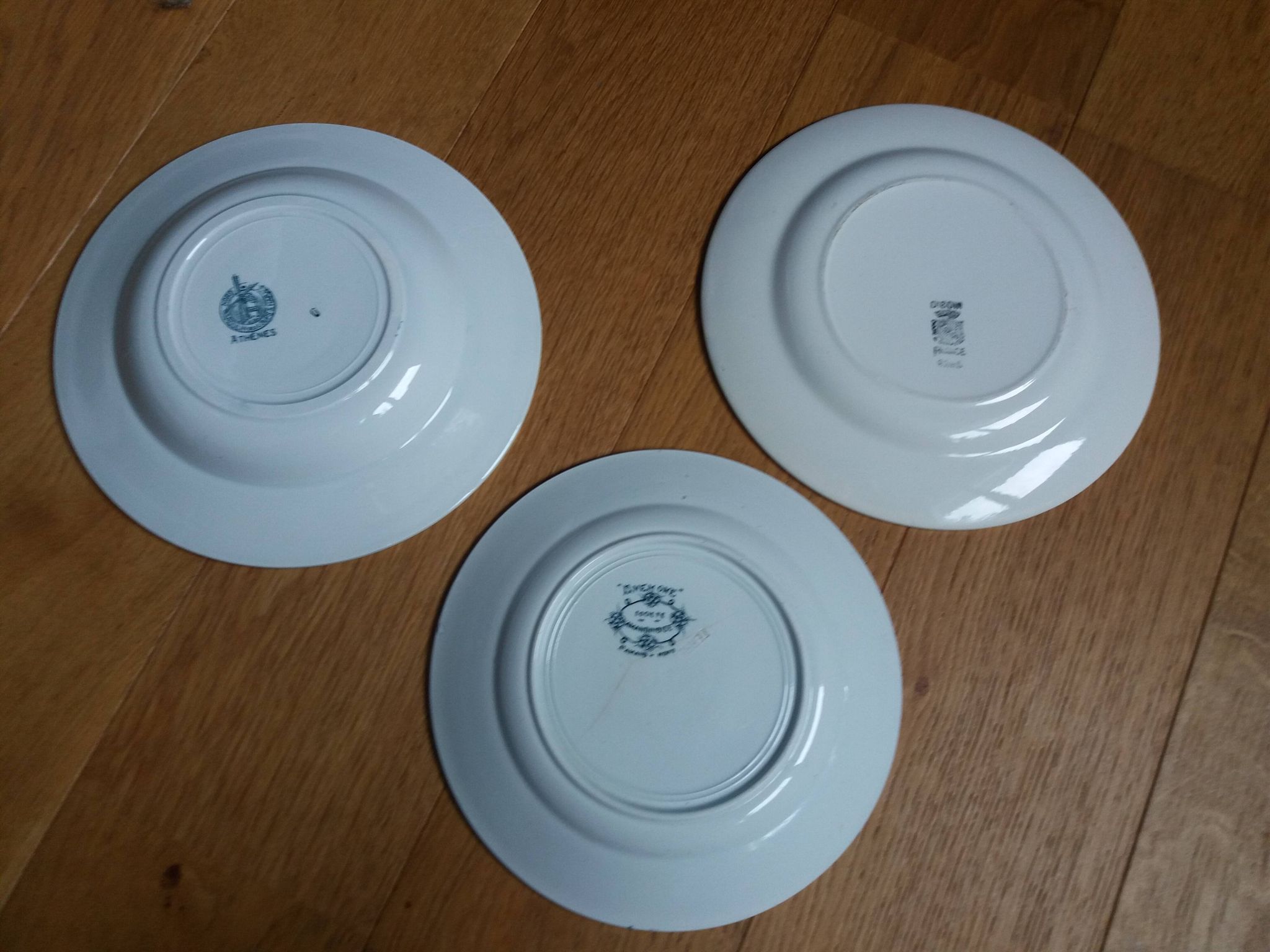 Assiettes Digoin, Moulin des Loups et Hamage, Saint Amand