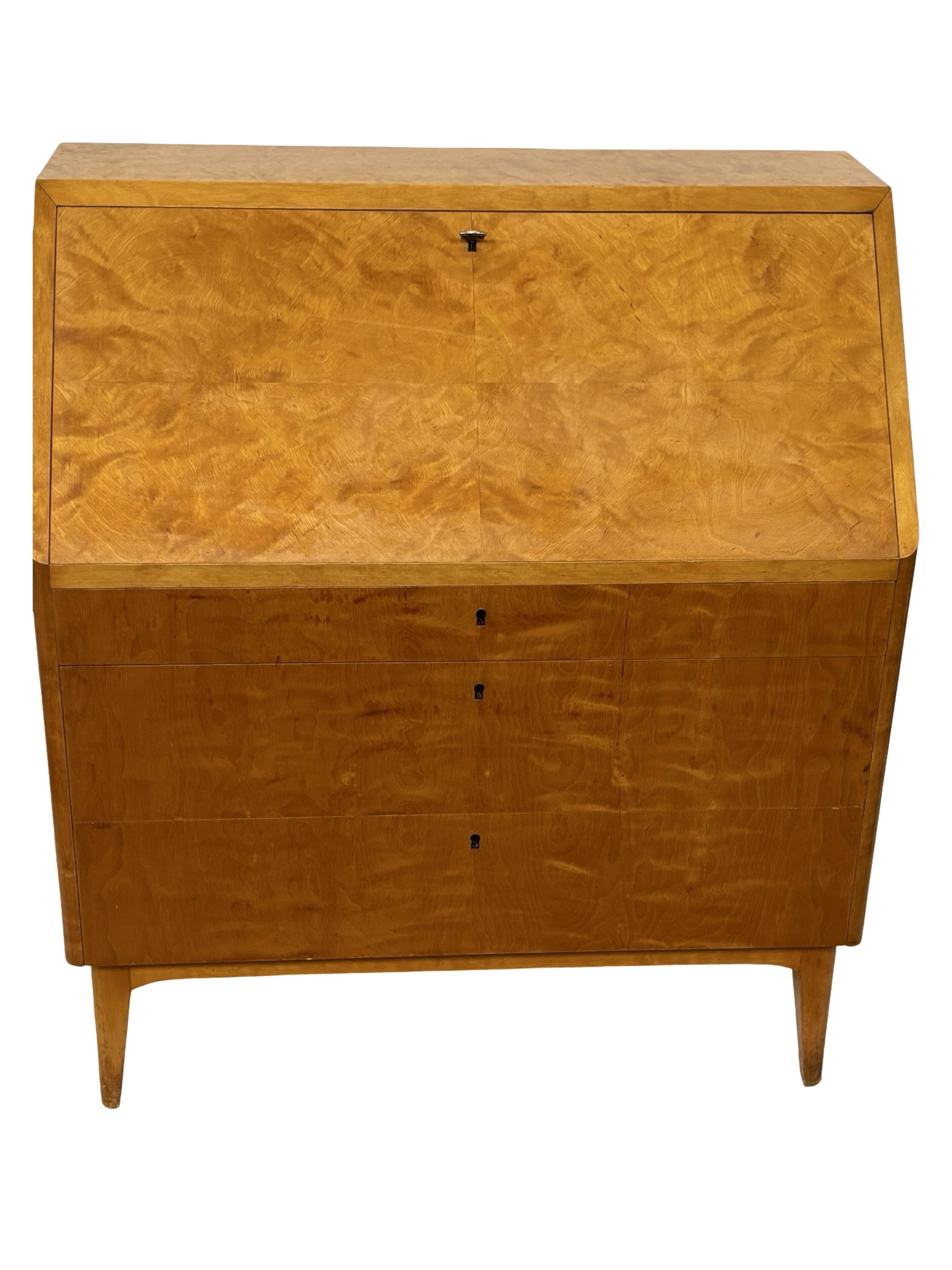 Vintage Secretary Cabinet Swedish 1960s Workspace
