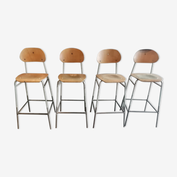 Lot de 4 tabourets de bar