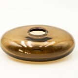 Vintage Scandinavian design smoked glass vase free form