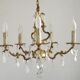 French bronze and crystal chandelier