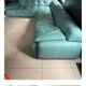 Fine grain leather sofa