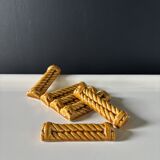 Woven ceramic knife holder
