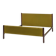 Double Bed in Wood and Green Fabric by Gianfranco Frattini for Bernini, 1960s