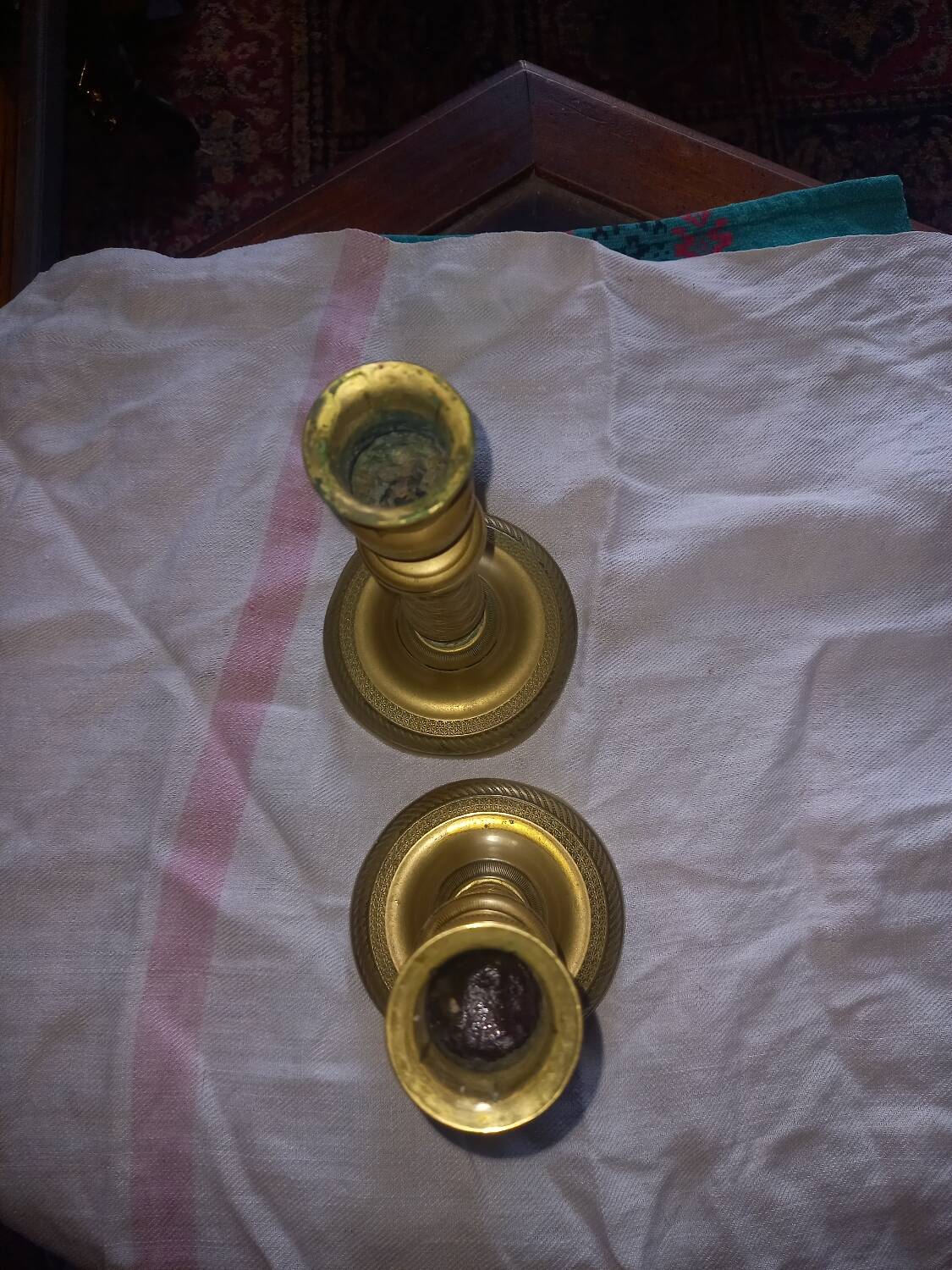 Pair of antique candlesticks