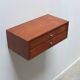Floating wall shelf with drawers by Kai Kristiansen for Axel Kjersgaard, 1960s