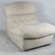 Chair "Space Age" in unbleached wool, France, circa 1970