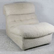 Chair "Space Age" in unbleached wool, France, circa 1970