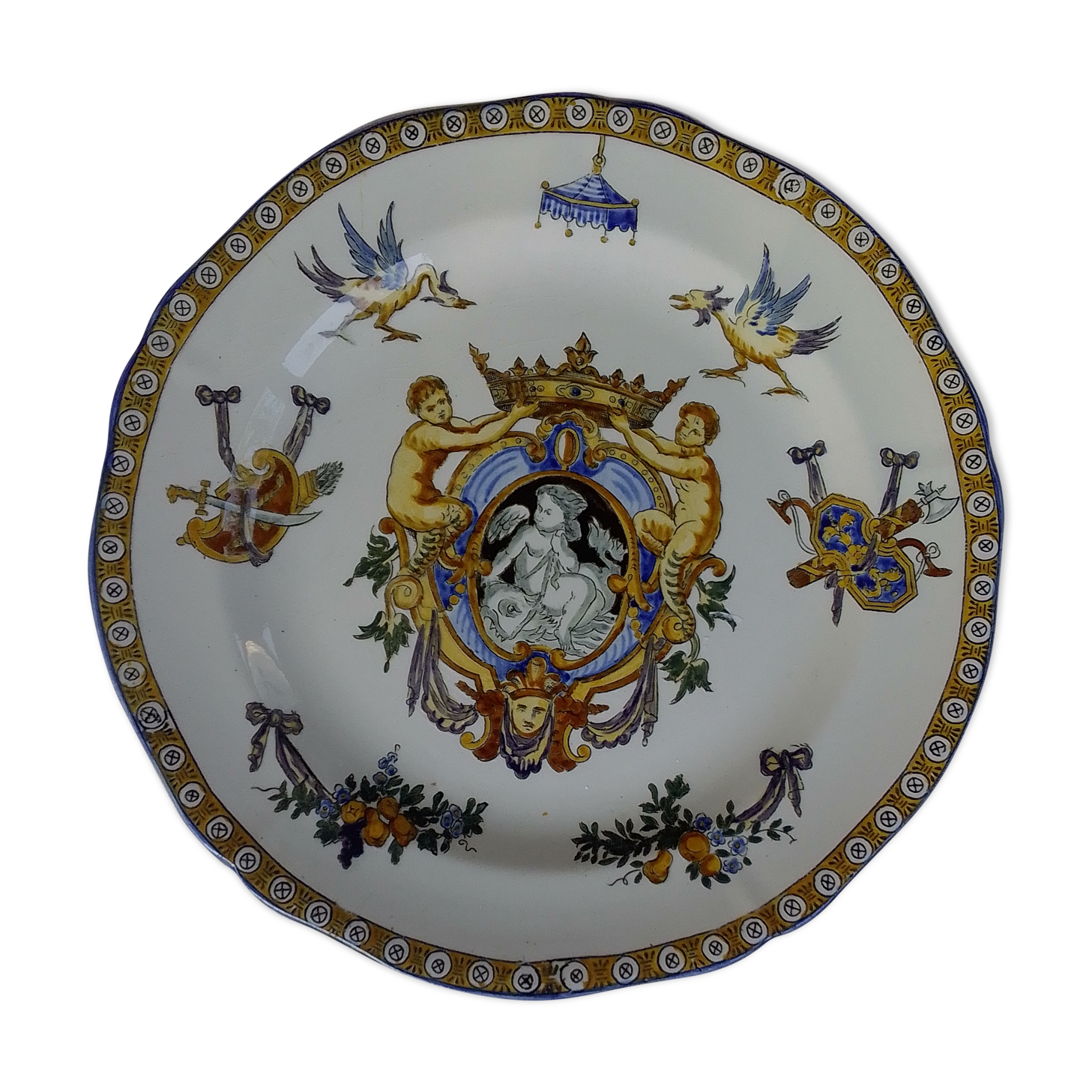 Assiette faience de Gien modèle renaissance