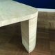 Mid century square travertine coffee table