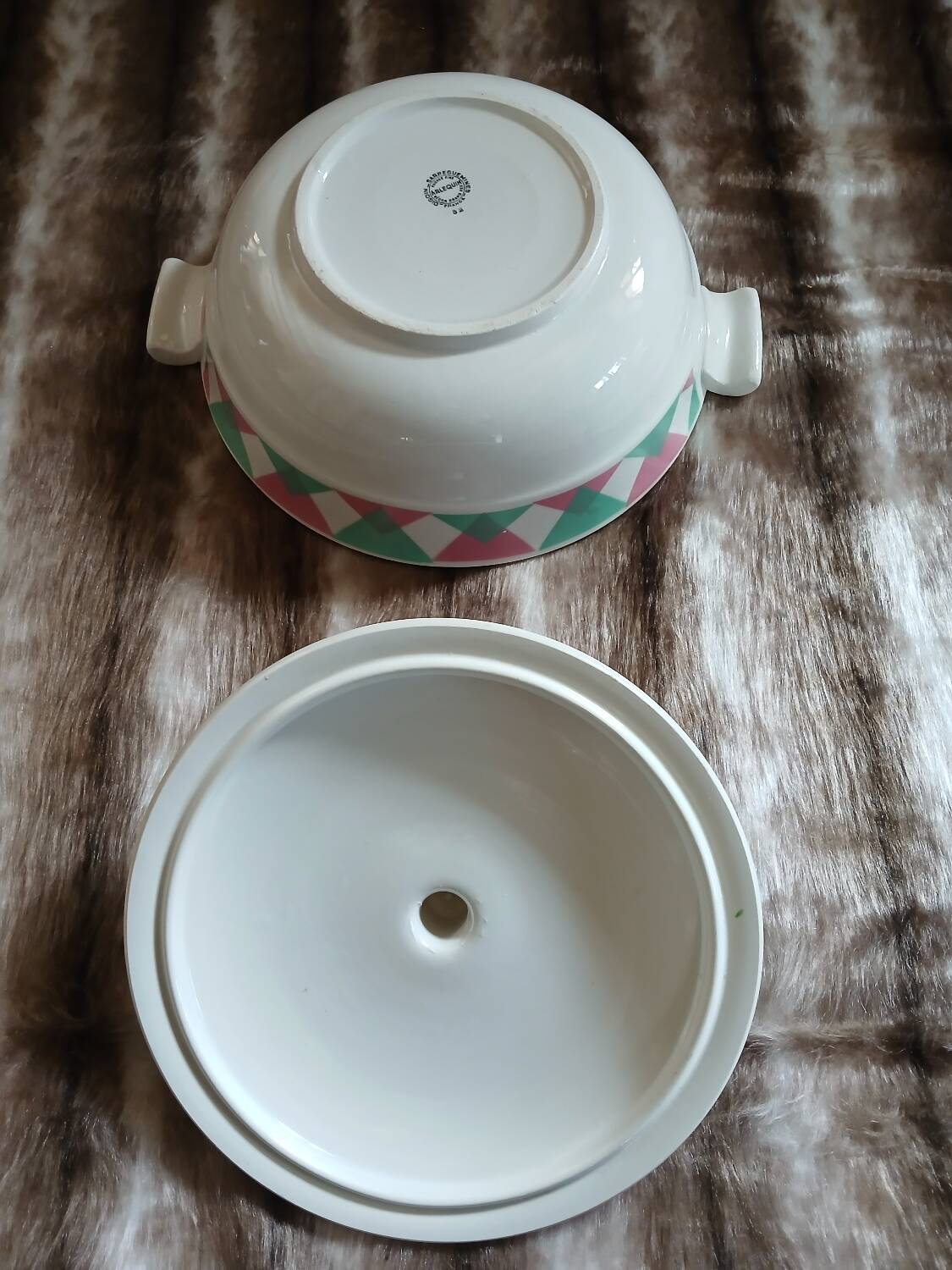 Antique soup tureen from Digoin and Sarreguemines