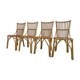 4 rattan chairs 50-60's