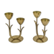 Pair of brass flower candlesticks, Gunnar Ander, Sweden 1960