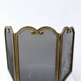 Antique brass fire screen 75x38cm fireplace protection screen