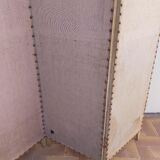 Old screen 4 sheets wood and fabric