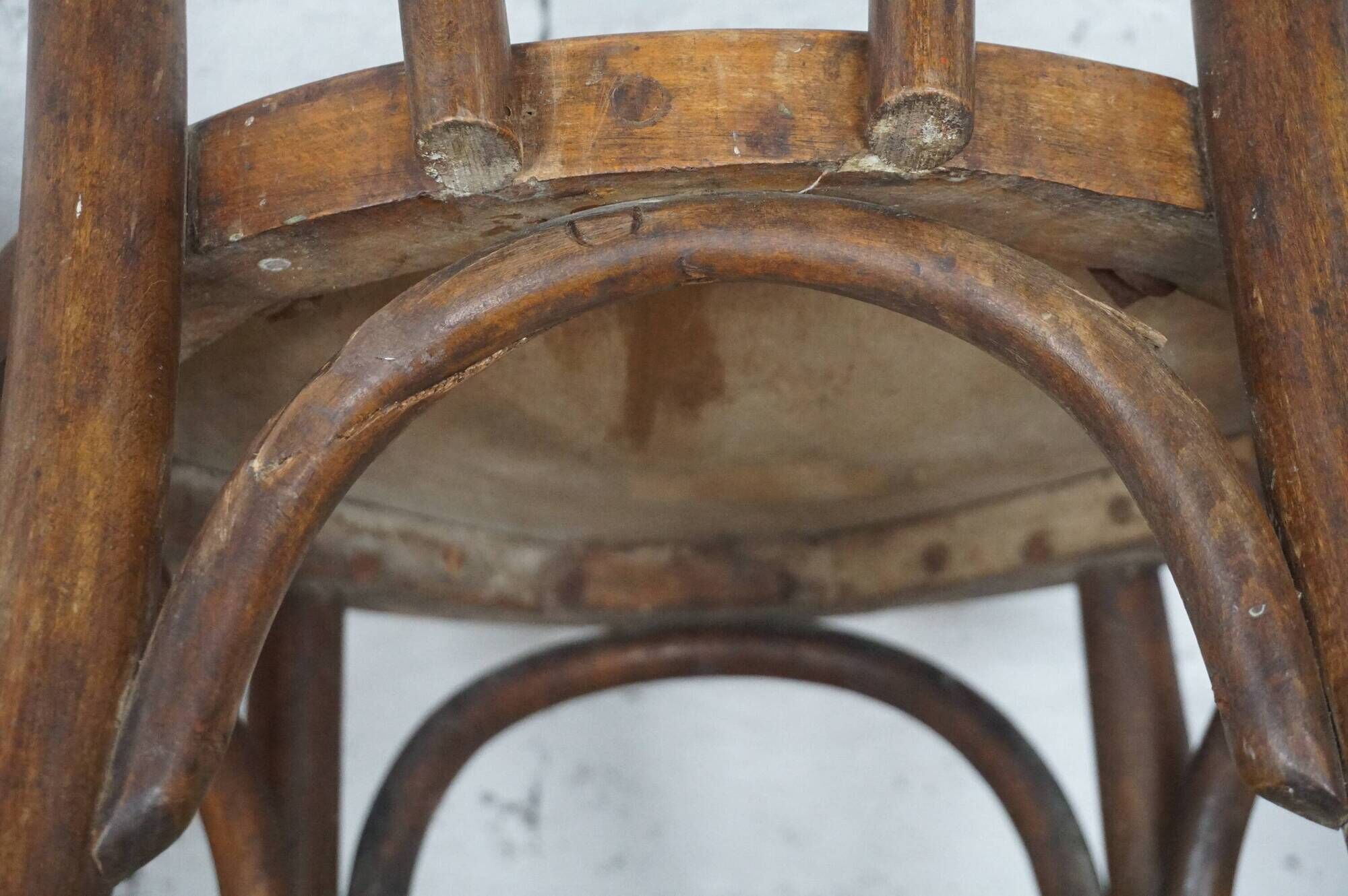 Pair of 1930s bistro chairs Thonet Kohn Fischel bentwood