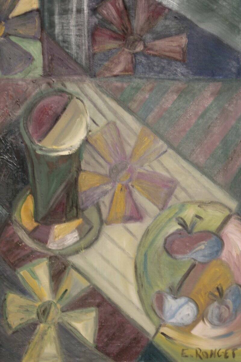 Cubist Still Life with Flowers - Elisabeth Ronget