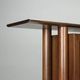 Vintage buffet in Tanganyika walnut and marble, Italy, 1980s.