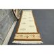 1970s Turkish Oushak Handmade Wool Cotton Beige Runner 71x283