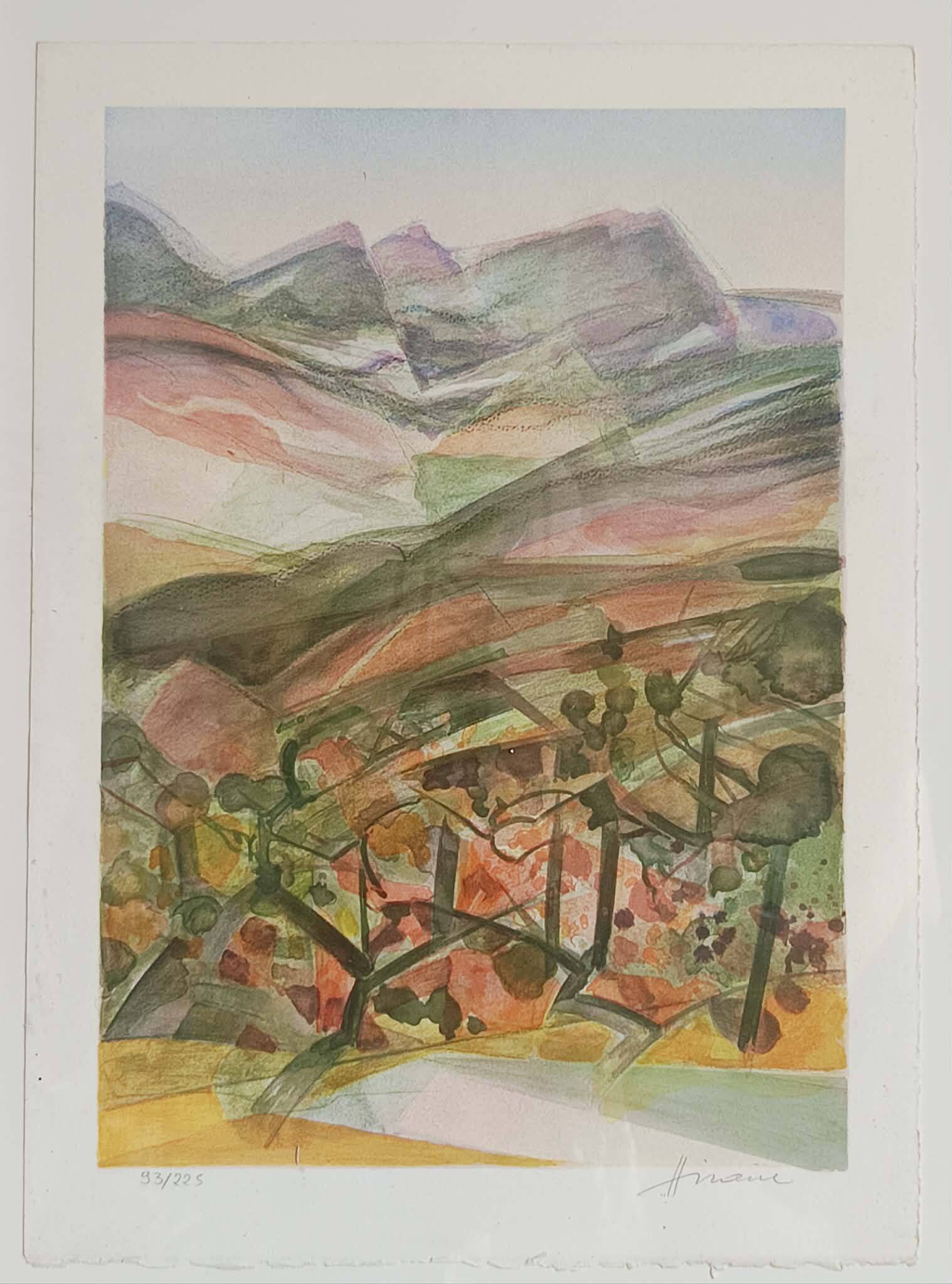 Lithographies Montagne Sainte Victoire, par Camille Hilaire
