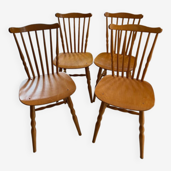 Set of 4 Baumann wooden chairs, Tacoma model
