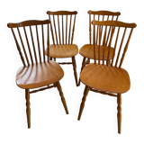 Set of 4 Baumann wooden chairs, Tacoma model