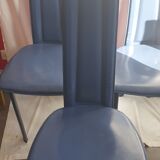 6 chaises cuir de David Lange, 1970/80