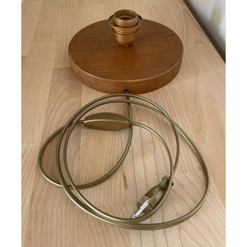 Lampe à poser Lamp'angel Cat eye H28 D20 - tissu vintage