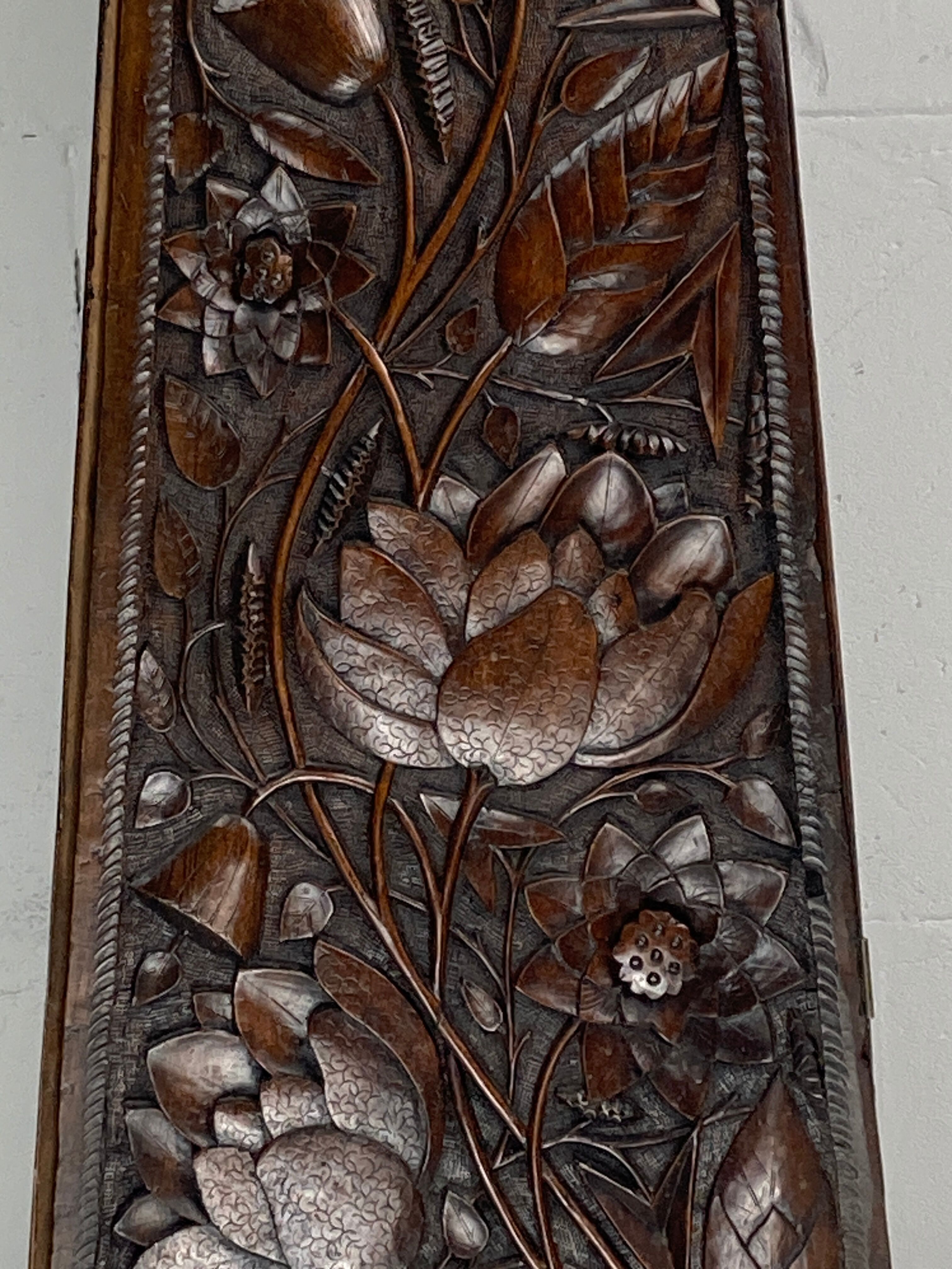 Arts and crafts hand carved pedestal, England ca 1880