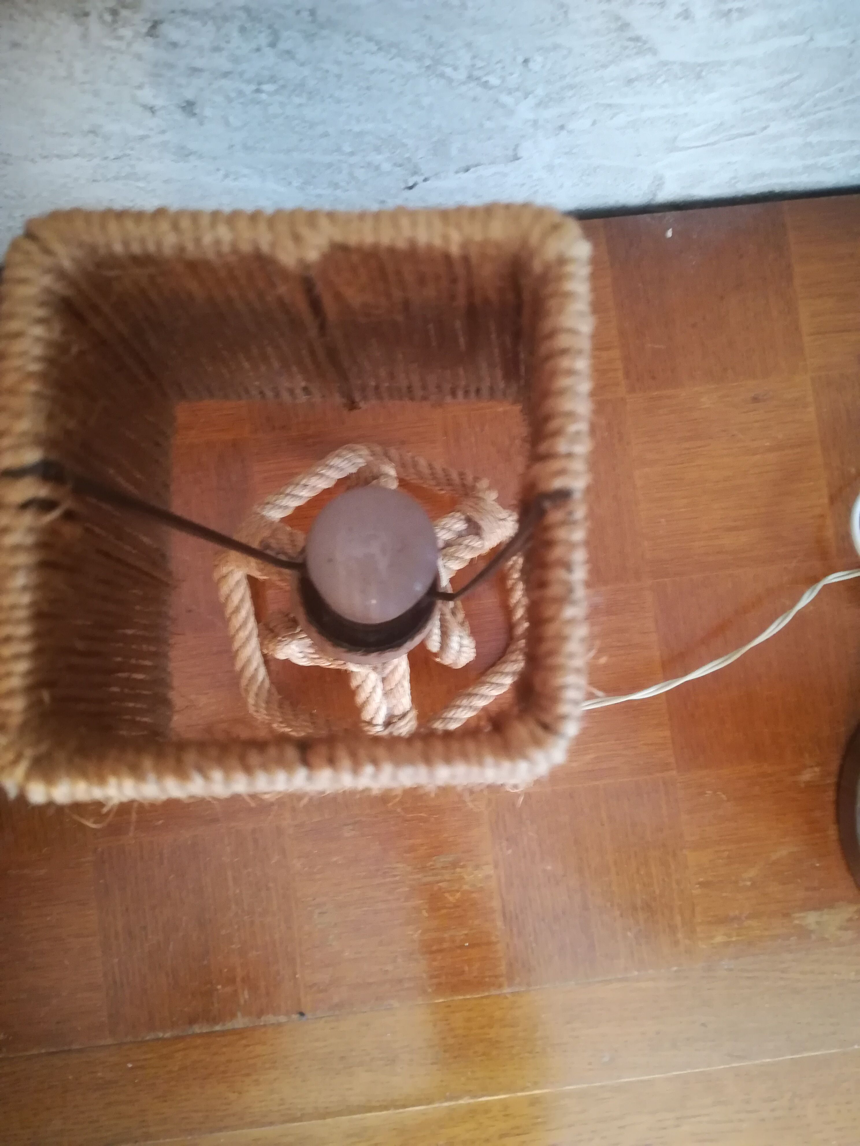 Artisanal rope lamp 60/70's