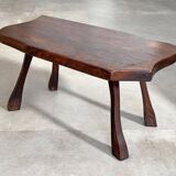 Dark vintage tree trunk side table