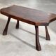 Dark vintage tree trunk side table