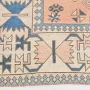 6x10 Salmon & Blue Comtemporary Vintage Rug, 194x297Cm