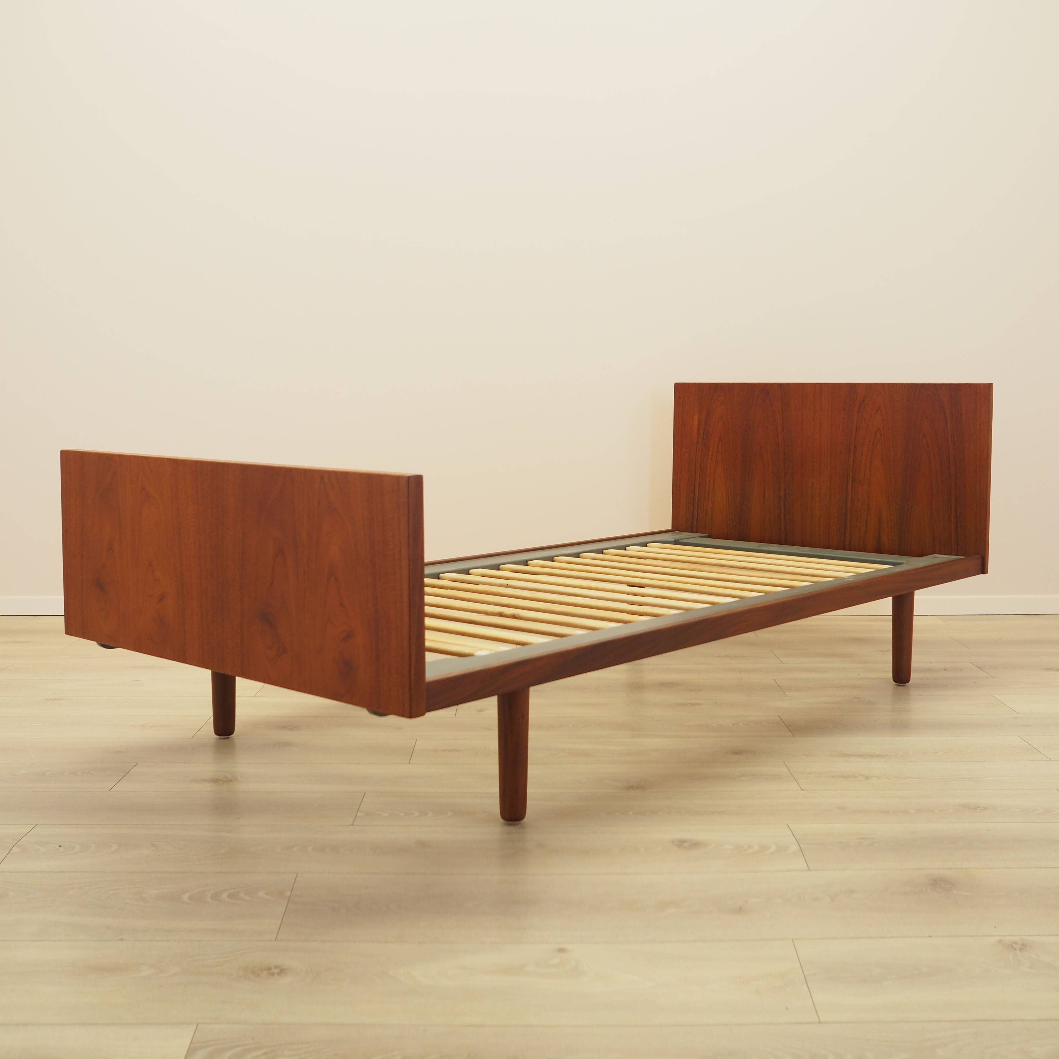 Teak bed, Danish design, 1960s, designer: Hans J. Wegner, manufacturer: Get