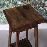 High wooden shelf