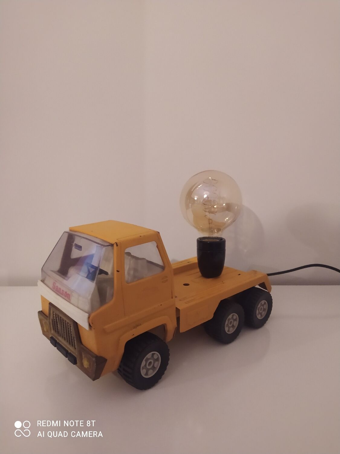 Sanson vintage metal truck toy lamp