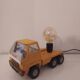Sanson vintage metal truck toy lamp