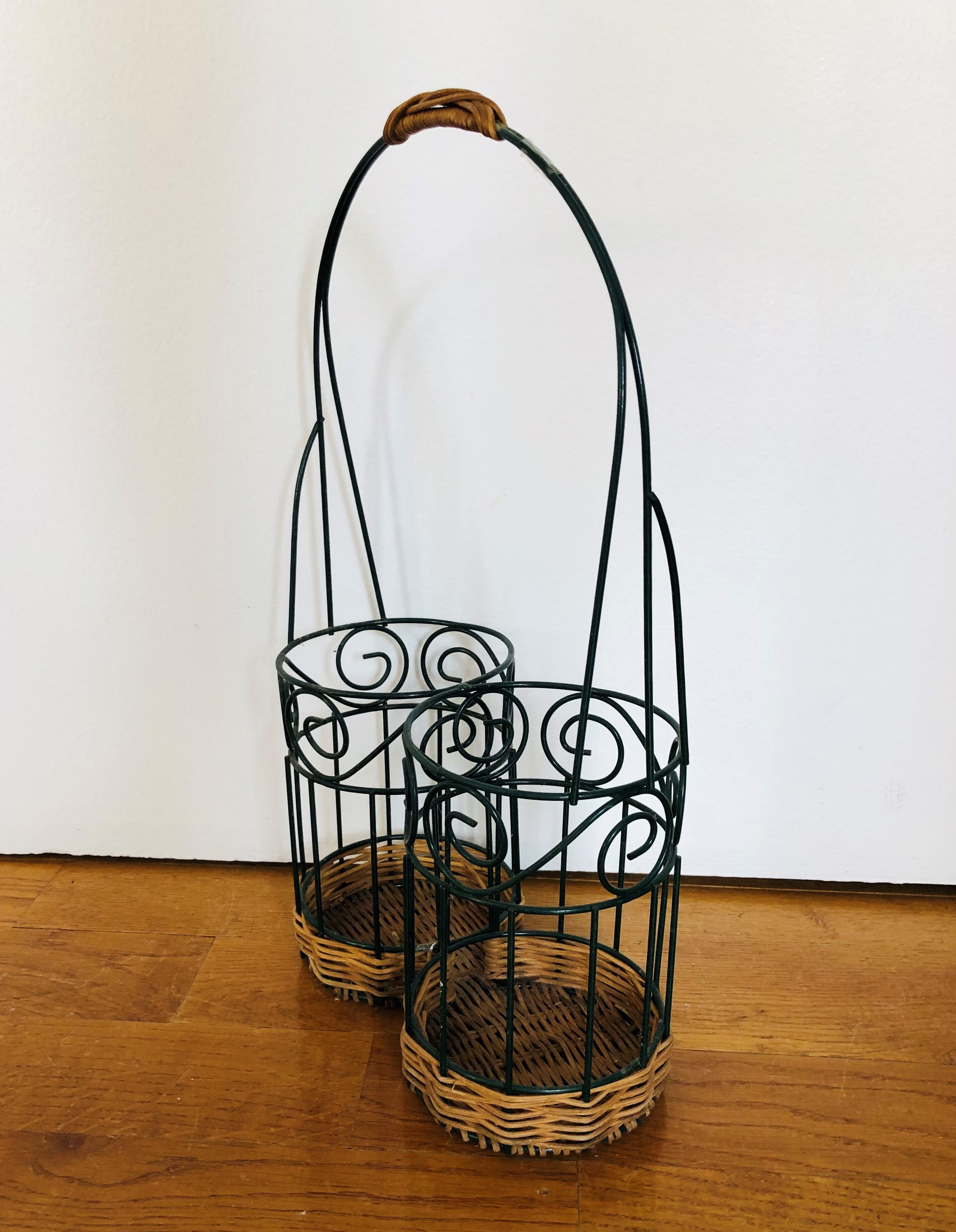 Wrought iron bottle holder