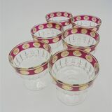 Series of 6 champagne glasses
