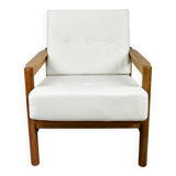 Vintage Armchair in White Ivory, 1970s