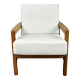 Fauteuil vintage en ivoire blanc, 1970