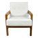 Vintage Armchair in White Ivory, 1970s