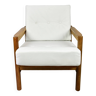 Fauteuil vintage en ivoire blanc, 1970