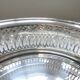 Large openwork basket in silver metal