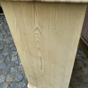 High Scandinavian chest of drawers stripped in solid pine from the 1980s.