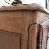 Louis XV style rustic buffet in solid walnut